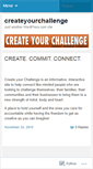 Mobile Screenshot of createyourchallenge.wordpress.com