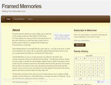 Tablet Screenshot of framedmemory.wordpress.com