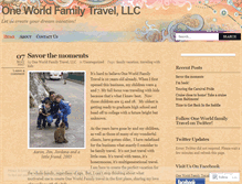 Tablet Screenshot of oneworldfamilytravel.wordpress.com