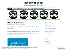 Tablet Screenshot of politicalblip.wordpress.com