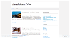 Desktop Screenshot of lessonsinrussianculture.wordpress.com