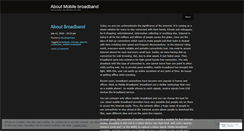 Desktop Screenshot of infomobileebroadband.wordpress.com