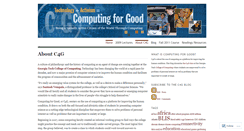 Desktop Screenshot of computingforgood.wordpress.com