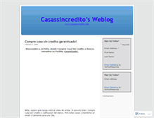 Tablet Screenshot of casassincredito.wordpress.com