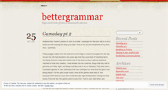 Desktop Screenshot of bettergrammar.wordpress.com