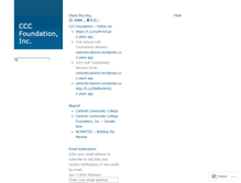 Tablet Screenshot of cccfoundation.wordpress.com