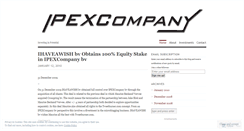 Desktop Screenshot of ipexcompany.wordpress.com