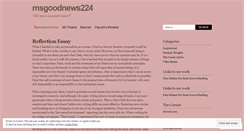 Desktop Screenshot of msgoodnews224.wordpress.com