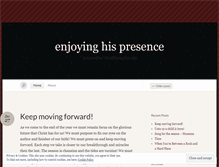 Tablet Screenshot of enjoyinghispresence.wordpress.com
