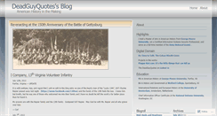 Desktop Screenshot of deadguyquotes.wordpress.com