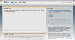 Desktop Screenshot of peterjwacks.wordpress.com