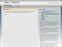 Tablet Screenshot of peterjwacks.wordpress.com