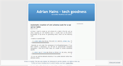 Desktop Screenshot of hainstech.wordpress.com