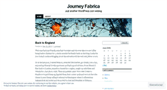 Desktop Screenshot of journeyfabrica.wordpress.com