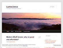 Tablet Screenshot of lumiscience.wordpress.com
