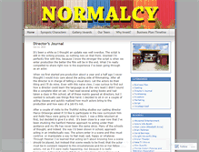 Tablet Screenshot of normalcyfilm.wordpress.com