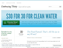 Tablet Screenshot of embracingthirty.wordpress.com