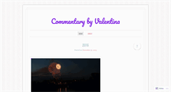 Desktop Screenshot of commentarybyvalentina.wordpress.com