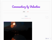 Tablet Screenshot of commentarybyvalentina.wordpress.com