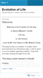 Mobile Screenshot of lifeevolution.wordpress.com