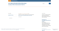 Desktop Screenshot of globalportstrategies.wordpress.com