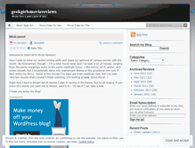 Tablet Screenshot of geekgirlsmoviereviews.wordpress.com