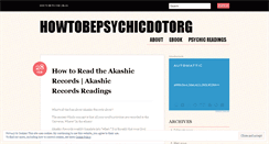 Desktop Screenshot of howtobepsychicdotorg.wordpress.com