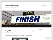 Tablet Screenshot of kidbyrdchallenge.wordpress.com