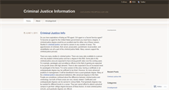 Desktop Screenshot of criminaljusticeonline.wordpress.com
