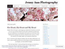 Tablet Screenshot of jennyannphotography.wordpress.com