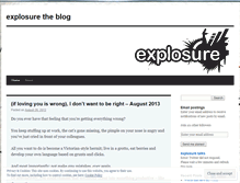 Tablet Screenshot of explosuretheblog.wordpress.com