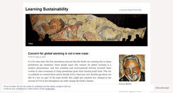 Desktop Screenshot of learningsustainability.wordpress.com