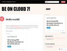 Tablet Screenshot of beoncloud7.wordpress.com