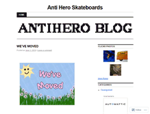 Tablet Screenshot of antiheroskateboards.wordpress.com