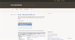 Desktop Screenshot of cocoainstitute.wordpress.com