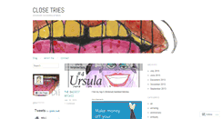 Desktop Screenshot of closetries.wordpress.com