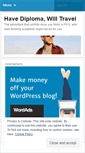 Mobile Screenshot of havediplomawilltravel.wordpress.com