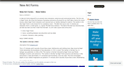 Desktop Screenshot of newartforms.wordpress.com