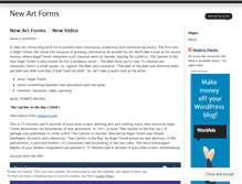Tablet Screenshot of newartforms.wordpress.com