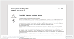 Desktop Screenshot of learndigitalmarketingonline.wordpress.com