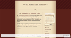 Desktop Screenshot of downsyndromeresearch.wordpress.com