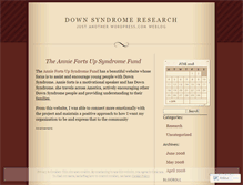 Tablet Screenshot of downsyndromeresearch.wordpress.com