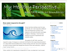 Tablet Screenshot of myhealthyperspective.wordpress.com