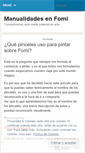 Mobile Screenshot of manualidadesfomi.wordpress.com