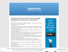 Tablet Screenshot of hajekmost.wordpress.com