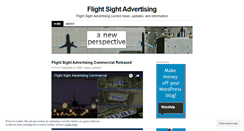 Desktop Screenshot of flightsightadvertising.wordpress.com