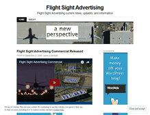 Tablet Screenshot of flightsightadvertising.wordpress.com