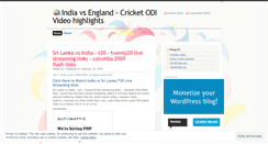 Desktop Screenshot of indiavsengland.wordpress.com