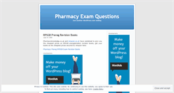 Desktop Screenshot of pharmacyexamquestions.wordpress.com