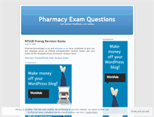 Tablet Screenshot of pharmacyexamquestions.wordpress.com